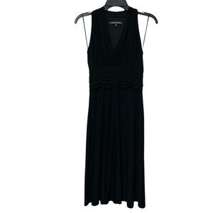 Jones Wear Black Halter Neck Ruched Midi Dress Size 6